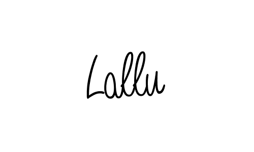 You should practise on your own different ways (Angelique-Rose-font-FFP) to write your name (Lallu) in signature. don't let someone else do it for you. Lallu signature style 5 images and pictures png