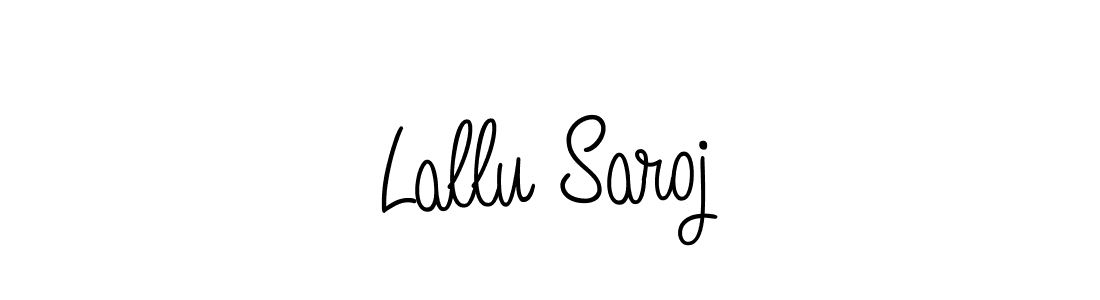 Lallu Saroj stylish signature style. Best Handwritten Sign (Angelique-Rose-font-FFP) for my name. Handwritten Signature Collection Ideas for my name Lallu Saroj. Lallu Saroj signature style 5 images and pictures png
