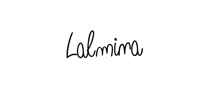 You should practise on your own different ways (Angelique-Rose-font-FFP) to write your name (Lalmina) in signature. don't let someone else do it for you. Lalmina signature style 5 images and pictures png