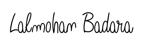 Get an exclusive digital autograph for Lalmohan Badara. The Angelique-Rose-font-FFP typeface captures the charm of real penmanship on paper. Lalmohan Badara signature style 5 images and pictures png