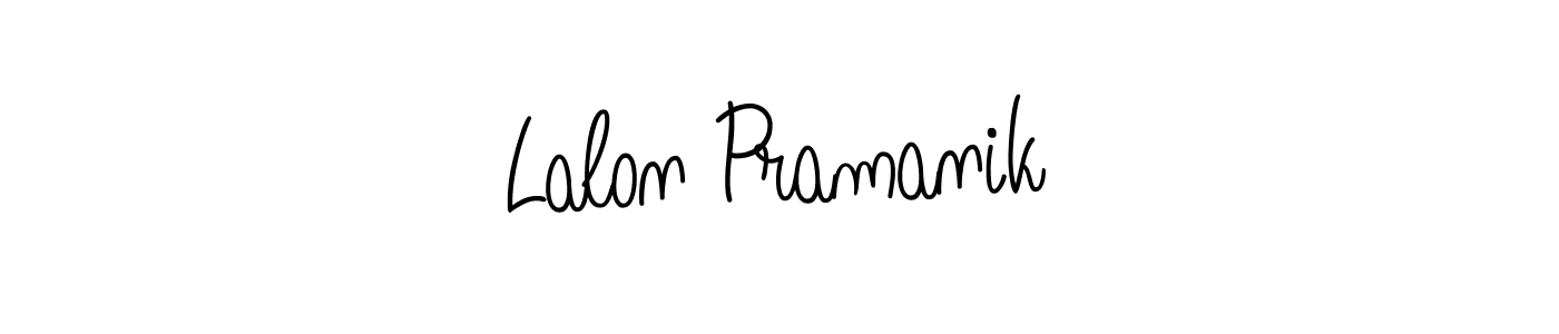 Lalon Pramanik stylish signature style. Best Handwritten Sign (Angelique-Rose-font-FFP) for my name. Handwritten Signature Collection Ideas for my name Lalon Pramanik. Lalon Pramanik signature style 5 images and pictures png