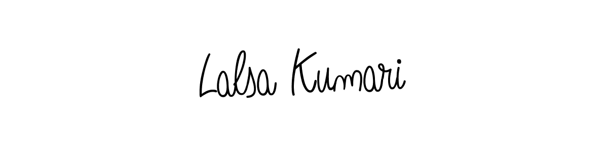 Create a beautiful signature design for name Lalsa Kumari. With this signature (Angelique-Rose-font-FFP) fonts, you can make a handwritten signature for free. Lalsa Kumari signature style 5 images and pictures png