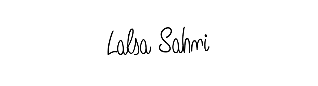 How to Draw Lalsa Sahni signature style? Angelique-Rose-font-FFP is a latest design signature styles for name Lalsa Sahni. Lalsa Sahni signature style 5 images and pictures png