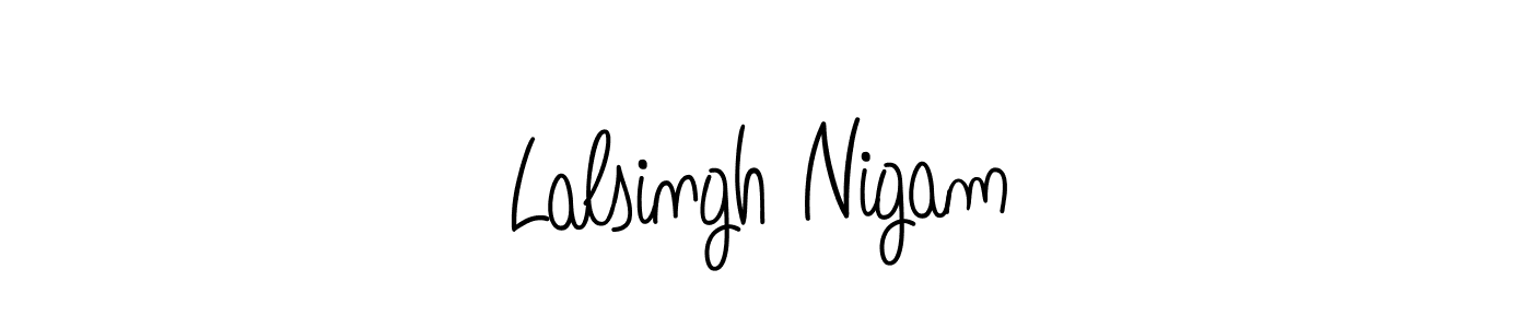 Make a beautiful signature design for name Lalsingh Nigam. With this signature (Angelique-Rose-font-FFP) style, you can create a handwritten signature for free. Lalsingh Nigam signature style 5 images and pictures png