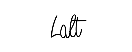A timeless handwritten aesthetic for Lalt. The Angelique-Rose-font-FFP font gives your signature a handcrafted feel with natural curves. Lalt signature style 5 images and pictures png