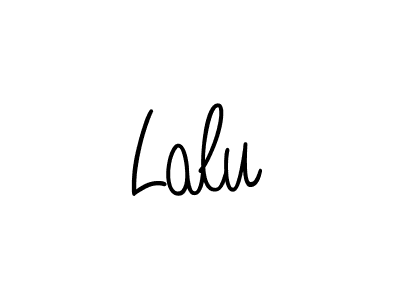 How to make Lalu name signature. Use Angelique-Rose-font-FFP style for creating short signs online. This is the latest handwritten sign. Lalu signature style 5 images and pictures png