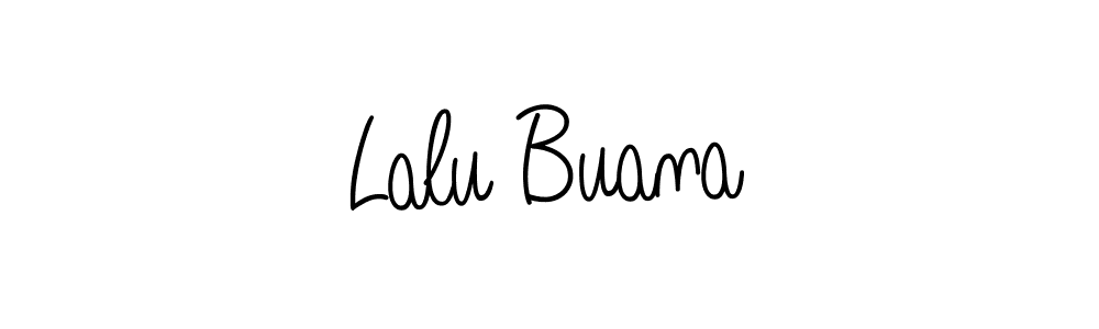 How to make Lalu Buana name signature. Use Angelique-Rose-font-FFP style for creating short signs online. This is the latest handwritten sign. Lalu Buana signature style 5 images and pictures png