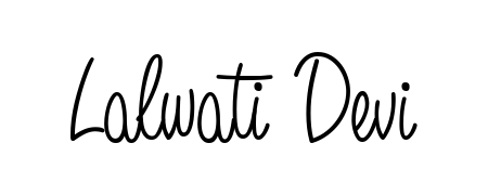 A timeless handwritten aesthetic for Lalwati Devi. The Angelique-Rose-font-FFP font gives your signature a handcrafted feel with natural curves. Lalwati Devi signature style 5 images and pictures png