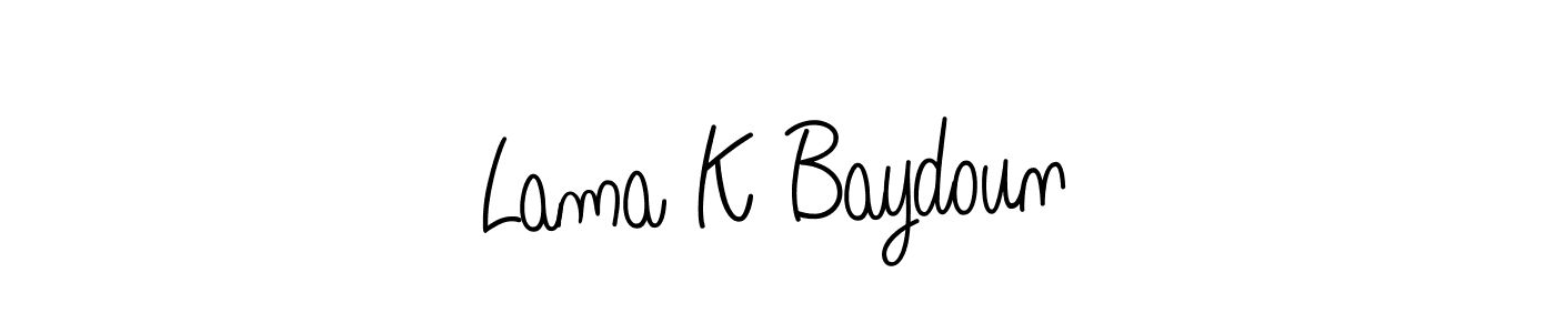 Similarly Angelique-Rose-font-FFP is the best handwritten signature design. Signature creator online .You can use it as an online autograph creator for name Lama K Baydoun. Lama K Baydoun signature style 5 images and pictures png
