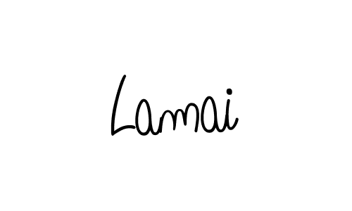 How to make Lamai name signature. Use Angelique-Rose-font-FFP style for creating short signs online. This is the latest handwritten sign. Lamai signature style 5 images and pictures png