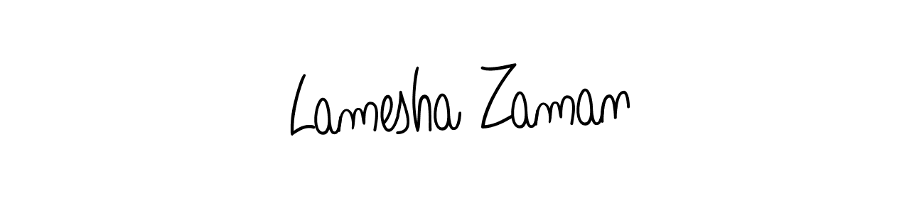 It looks lik you need a new signature style for name Lamesha Zaman. Design unique handwritten (Angelique-Rose-font-FFP) signature with our free signature maker in just a few clicks. Lamesha Zaman signature style 5 images and pictures png