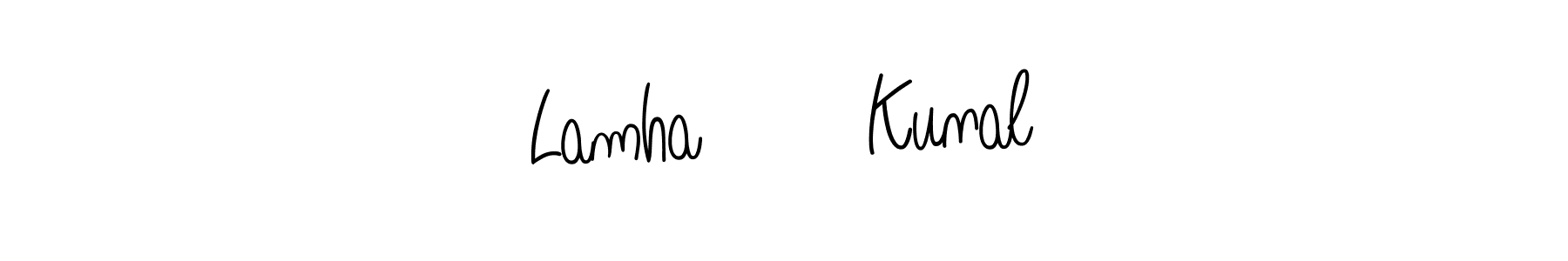 It looks lik you need a new signature style for name Lamha ❤️ Kunal. Design unique handwritten (Angelique-Rose-font-FFP) signature with our free signature maker in just a few clicks. Lamha ❤️ Kunal signature style 5 images and pictures png