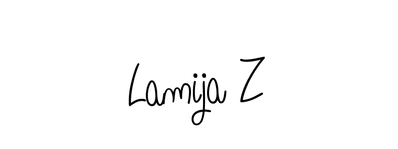 How to make Lamija Z signature? Angelique-Rose-font-FFP is a professional autograph style. Create handwritten signature for Lamija Z name. Lamija Z signature style 5 images and pictures png