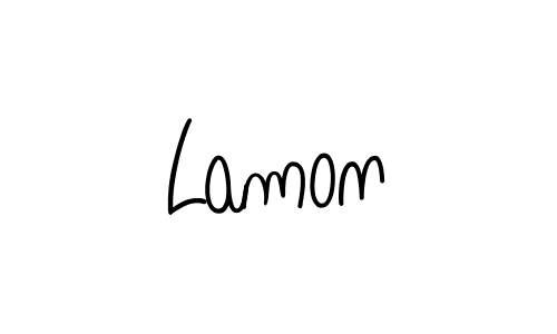 Make a beautiful signature design for name Lamon. With this signature (Angelique-Rose-font-FFP) style, you can create a handwritten signature for free. Lamon signature style 5 images and pictures png