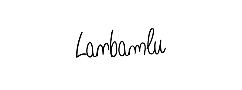 if you are searching for the best signature style for your name Lanbamlu. so please give up your signature search. here we have designed multiple signature styles  using Angelique-Rose-font-FFP. Lanbamlu signature style 5 images and pictures png