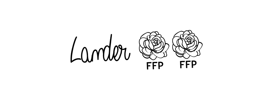 if you are searching for the best signature style for your name Lander 14. so please give up your signature search. here we have designed multiple signature styles  using Angelique-Rose-font-FFP. Lander 14 signature style 5 images and pictures png