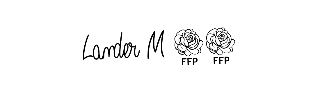 if you are searching for the best signature style for your name Lander M 14. so please give up your signature search. here we have designed multiple signature styles  using Angelique-Rose-font-FFP. Lander M 14 signature style 5 images and pictures png