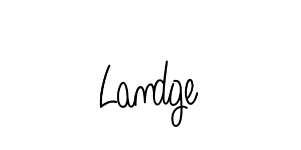 Create a beautiful signature design for name Landge. With this signature (Angelique-Rose-font-FFP) fonts, you can make a handwritten signature for free. Landge signature style 5 images and pictures png