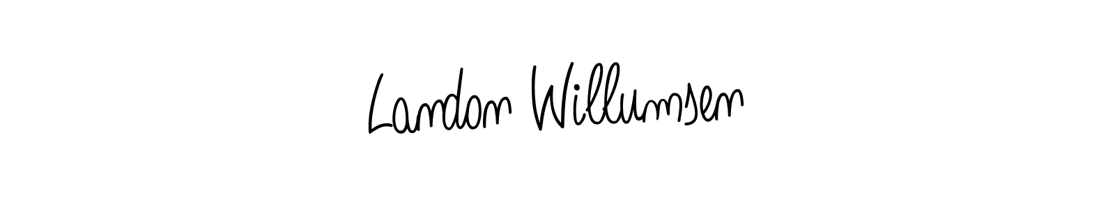 It looks lik you need a new signature style for name Landon Willumsen. Design unique handwritten (Angelique-Rose-font-FFP) signature with our free signature maker in just a few clicks. Landon Willumsen signature style 5 images and pictures png