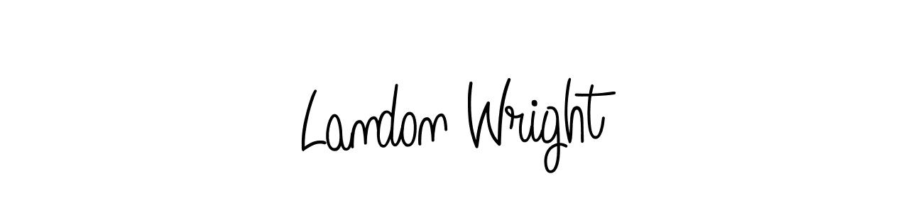 Landon Wright stylish signature style. Best Handwritten Sign (Angelique-Rose-font-FFP) for my name. Handwritten Signature Collection Ideas for my name Landon Wright. Landon Wright signature style 5 images and pictures png