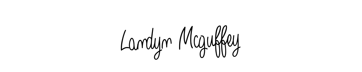 How to make Landyn Mcguffey name signature. Use Angelique-Rose-font-FFP style for creating short signs online. This is the latest handwritten sign. Landyn Mcguffey signature style 5 images and pictures png