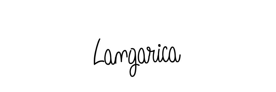 Design your own signature with our free online signature maker. With this signature software, you can create a handwritten (Angelique-Rose-font-FFP) signature for name Langarica. Langarica signature style 5 images and pictures png