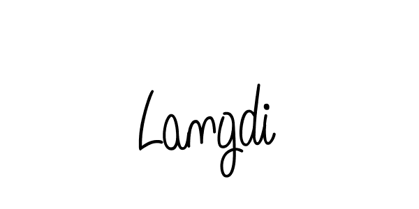 The best way (Angelique-Rose-font-FFP) to make a short signature is to pick only two or three words in your name. The name Langdi include a total of six letters. For converting this name. Langdi signature style 5 images and pictures png