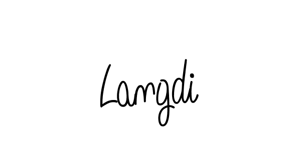 The best way (Angelique-Rose-font-FFP) to make a short signature is to pick only two or three words in your name. The name Langdi include a total of six letters. For converting this name. Langdi signature style 5 images and pictures png