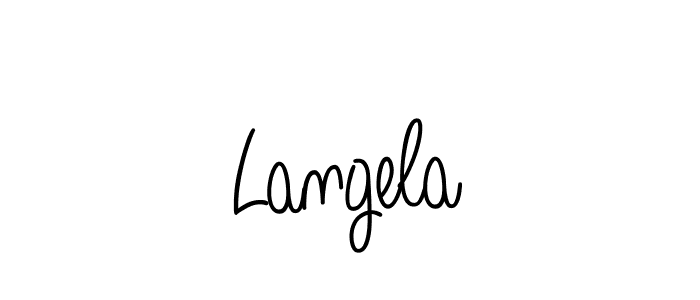 Design your own signature with our free online signature maker. With this signature software, you can create a handwritten (Angelique-Rose-font-FFP) signature for name Langela. Langela signature style 5 images and pictures png