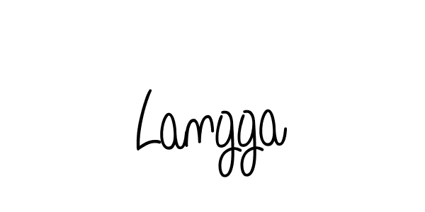 Design your own signature with our free online signature maker. With this signature software, you can create a handwritten (Angelique-Rose-font-FFP) signature for name Langga. Langga signature style 5 images and pictures png