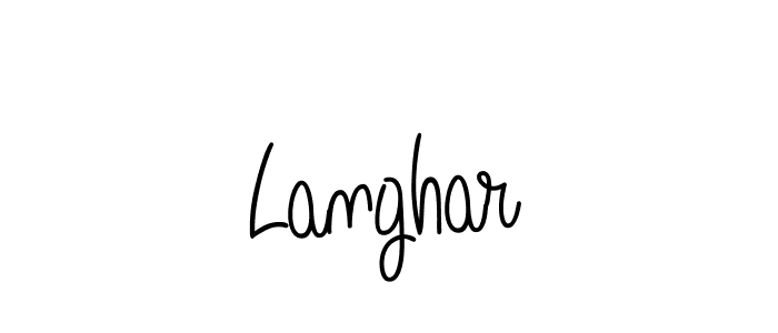 Design your own signature with our free online signature maker. With this signature software, you can create a handwritten (Angelique-Rose-font-FFP) signature for name Langhar. Langhar signature style 5 images and pictures png