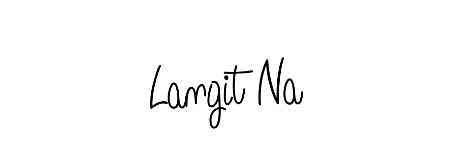 if you are searching for the best signature style for your name Langit Na. so please give up your signature search. here we have designed multiple signature styles  using Angelique-Rose-font-FFP. Langit Na signature style 5 images and pictures png