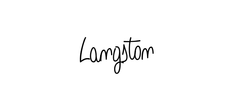 Make a beautiful signature design for name Langston. With this signature (Angelique-Rose-font-FFP) style, you can create a handwritten signature for free. Langston signature style 5 images and pictures png