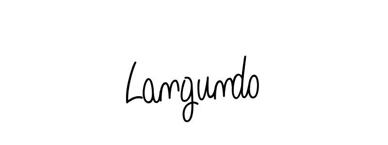 Make a beautiful signature design for name Langundo. With this signature (Angelique-Rose-font-FFP) style, you can create a handwritten signature for free. Langundo signature style 5 images and pictures png