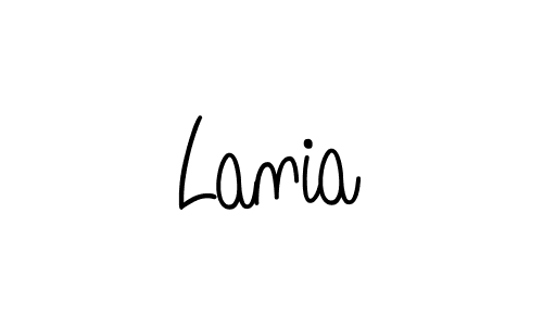 Lania stylish signature style. Best Handwritten Sign (Angelique-Rose-font-FFP) for my name. Handwritten Signature Collection Ideas for my name Lania. Lania signature style 5 images and pictures png