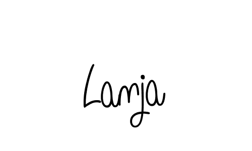 Lanja stylish signature style. Best Handwritten Sign (Angelique-Rose-font-FFP) for my name. Handwritten Signature Collection Ideas for my name Lanja. Lanja signature style 5 images and pictures png