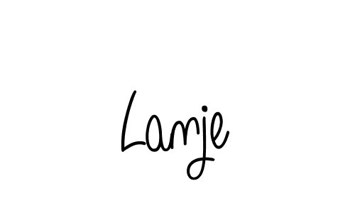 You should practise on your own different ways (Angelique-Rose-font-FFP) to write your name (Lanje) in signature. don't let someone else do it for you. Lanje signature style 5 images and pictures png