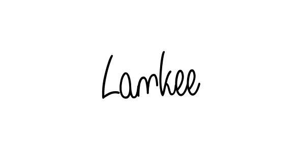 How to make Lankee name signature. Use Angelique-Rose-font-FFP style for creating short signs online. This is the latest handwritten sign. Lankee signature style 5 images and pictures png