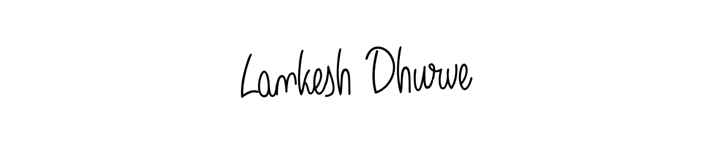 How to Draw Lankesh Dhurve signature style? Angelique-Rose-font-FFP is a latest design signature styles for name Lankesh Dhurve. Lankesh Dhurve signature style 5 images and pictures png