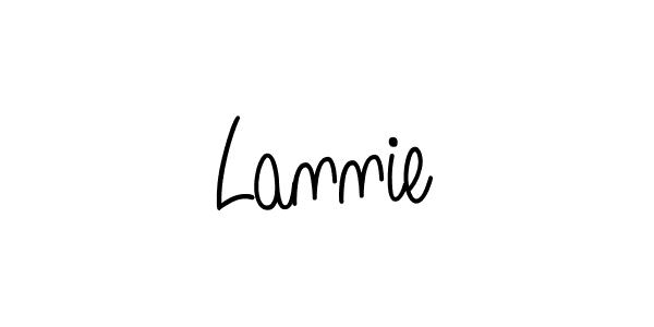 Use a signature maker to create a handwritten signature online. With this signature software, you can design (Angelique-Rose-font-FFP) your own signature for name Lannie. Lannie signature style 5 images and pictures png