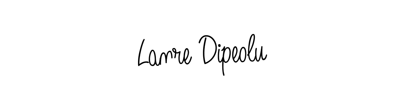 How to make Lanre Dipeolu name signature. Use Angelique-Rose-font-FFP style for creating short signs online. This is the latest handwritten sign. Lanre Dipeolu signature style 5 images and pictures png