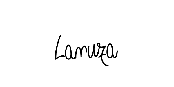 Lanuza stylish signature style. Best Handwritten Sign (Angelique-Rose-font-FFP) for my name. Handwritten Signature Collection Ideas for my name Lanuza. Lanuza signature style 5 images and pictures png