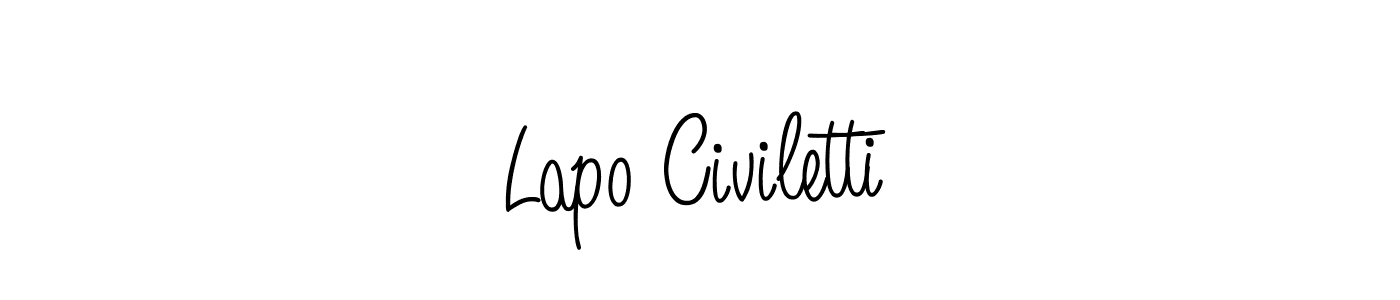 This is the best signature style for the Lapo Civiletti name. Also you like these signature font (Angelique-Rose-font-FFP). Mix name signature. Lapo Civiletti signature style 5 images and pictures png