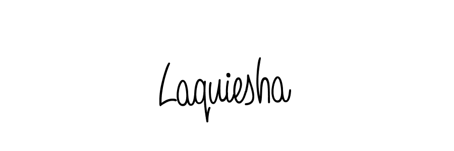 Design your own signature with our free online signature maker. With this signature software, you can create a handwritten (Angelique-Rose-font-FFP) signature for name Laquiesha. Laquiesha signature style 5 images and pictures png