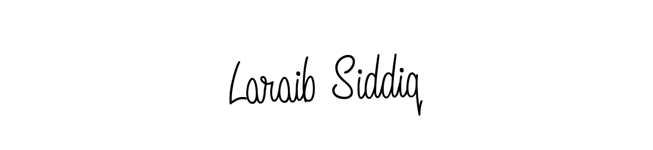 How to make Laraib Siddiq name signature. Use Angelique-Rose-font-FFP style for creating short signs online. This is the latest handwritten sign. Laraib Siddiq signature style 5 images and pictures png