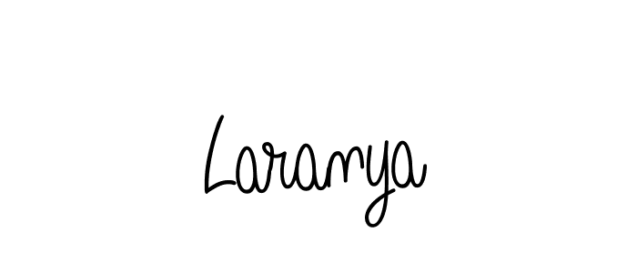 Make a beautiful signature design for name Laranya. With this signature (Angelique-Rose-font-FFP) style, you can create a handwritten signature for free. Laranya signature style 5 images and pictures png