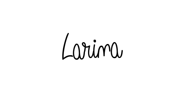 The best way (Angelique-Rose-font-FFP) to make a short signature is to pick only two or three words in your name. The name Larina include a total of six letters. For converting this name. Larina signature style 5 images and pictures png