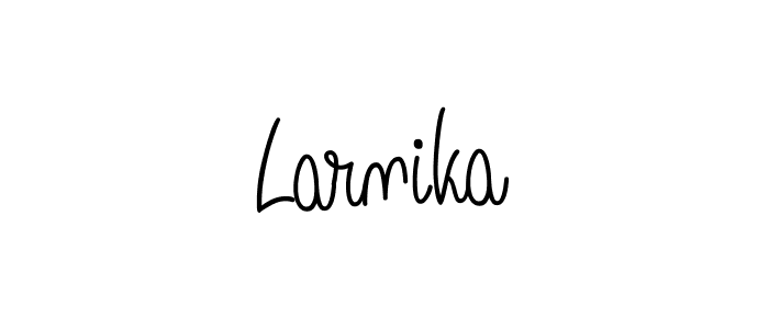 Create a beautiful signature design for name Larnika. With this signature (Angelique-Rose-font-FFP) fonts, you can make a handwritten signature for free. Larnika signature style 5 images and pictures png