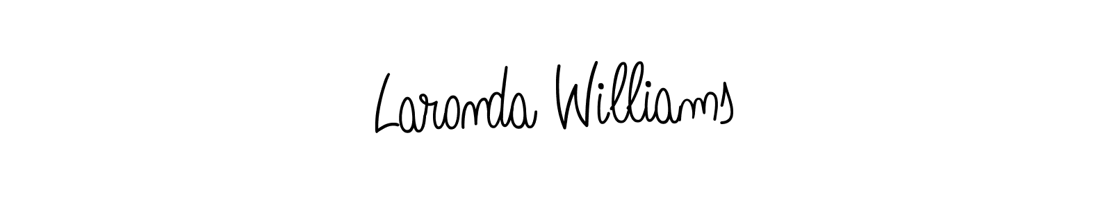 How to make Laronda Williams signature? Angelique-Rose-font-FFP is a professional autograph style. Create handwritten signature for Laronda Williams name. Laronda Williams signature style 5 images and pictures png