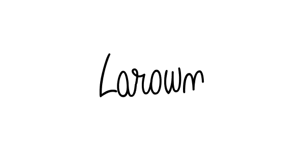 if you are searching for the best signature style for your name Larown. so please give up your signature search. here we have designed multiple signature styles  using Angelique-Rose-font-FFP. Larown signature style 5 images and pictures png